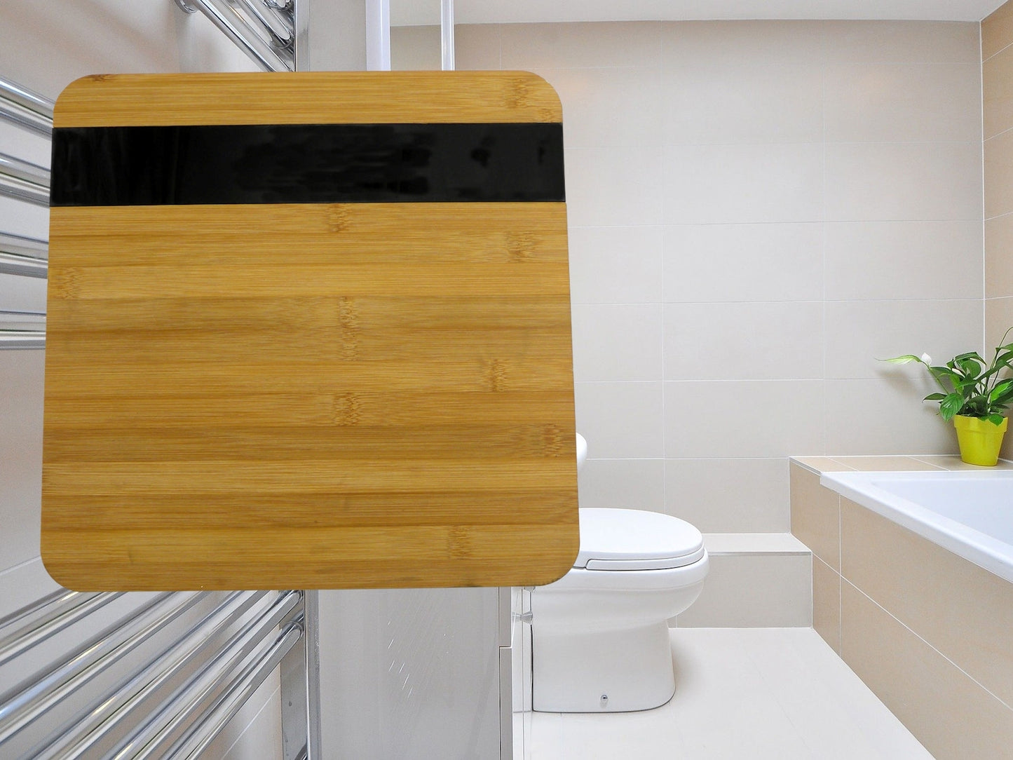 Cântar de baie din bambus LCD max 180kg 28 cm x 28 cm GH03011