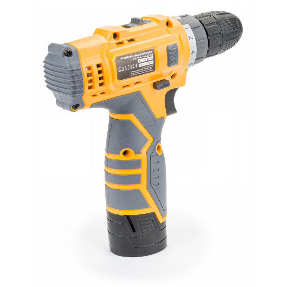 Surubelnita cu 2 acumulatori 1.5Ah/14.4V-32Nm+accesorii, Powermat PM-WA-14.4V2-SU