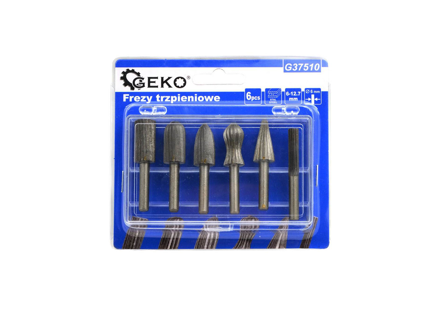 Set 6 freze cu ax 6-12,7mm, Geko G37510