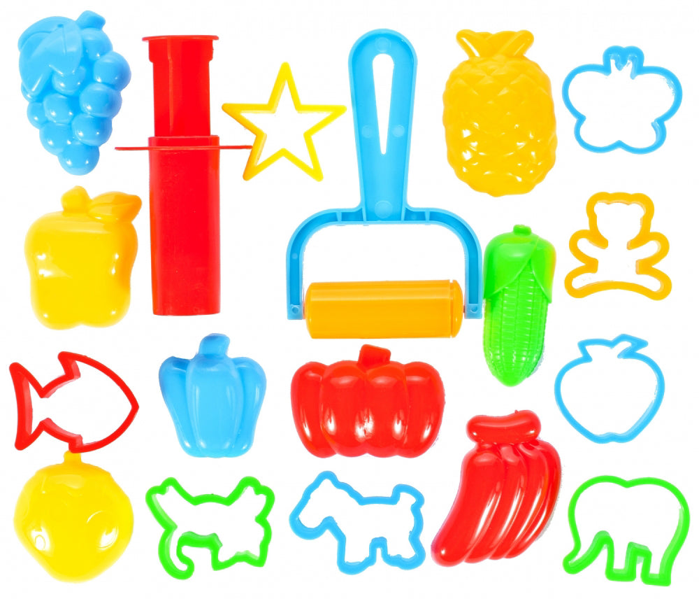 Joc interactiv cu plastilina colorata + matrite și forme, Malplay 107267