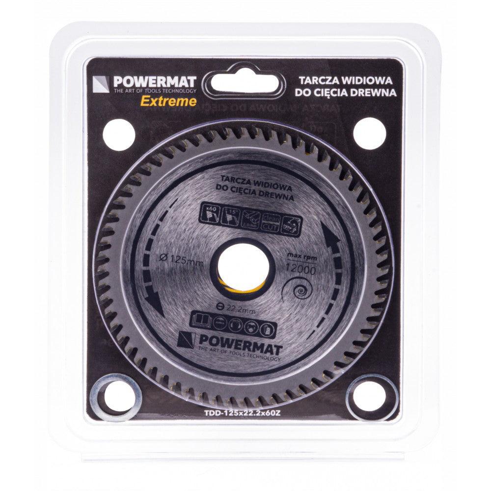 Disc circular pentru lemn 125x22.2mm cu 60 dinti TDD, PM0896