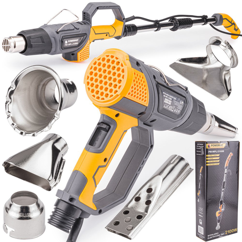 Arzător electric 3 în 1 2000W + 5 duze, Powermat PM-WPL-2100M