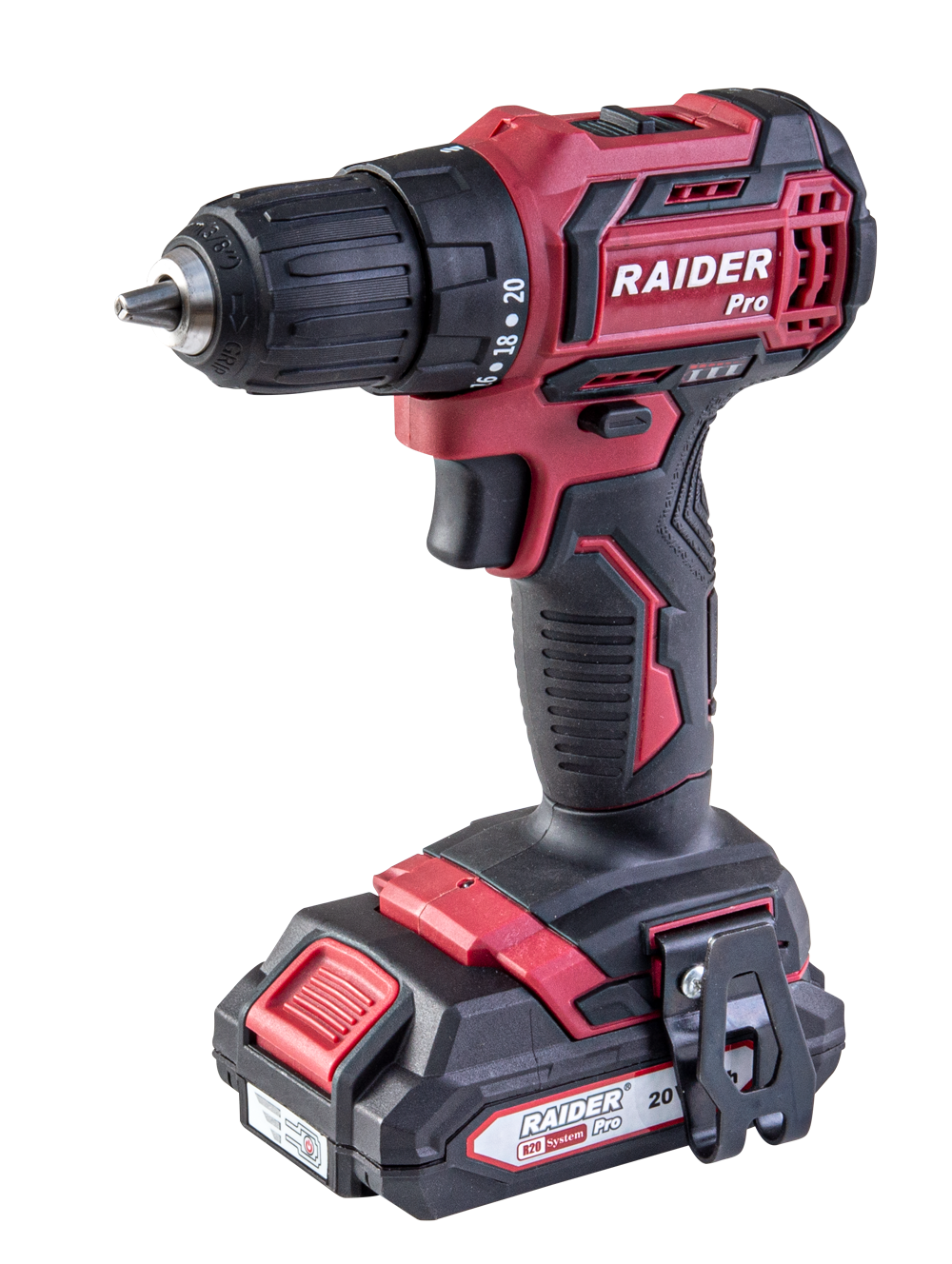 Masina de gaurit cu 2 viteze 44Nm 20V 2x2Ah RDP-SBCD20, Raider 030215