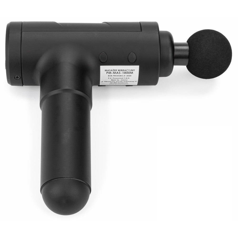 Pistol de masaj (1800mAh) + 6 capete POWERMAT PM-MAS-1800BM