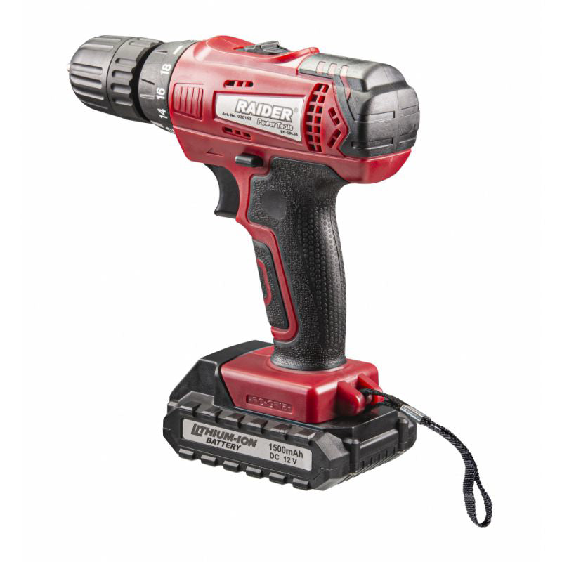 Bormasina cu 2 acumulatori 12V x 1.5 Ah 2 viteze 24Nm RD-CDL34 Raider, 030163