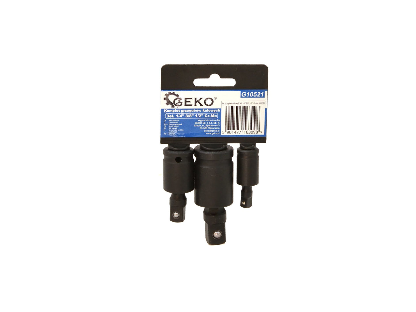 Set articulatii sferice 3 buc. 1/4 "3/8" 1/2 ", Geko, G10521