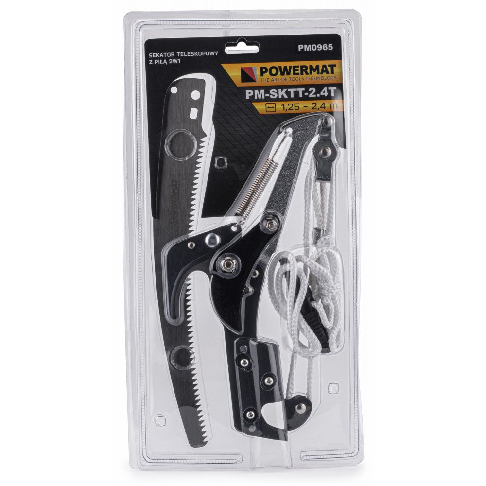 Foarfece de gradina fierastrau cu brat telescopic 2.4m PM-SKTT-2.4T Powermat PM-SKTT-2.4T PM0963