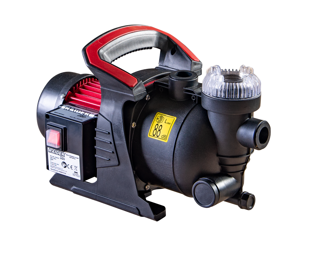 Pompa cu autoamorsare 600W 1"max 50L/min 35m cu filtru RD-WP44, Raider, 070152