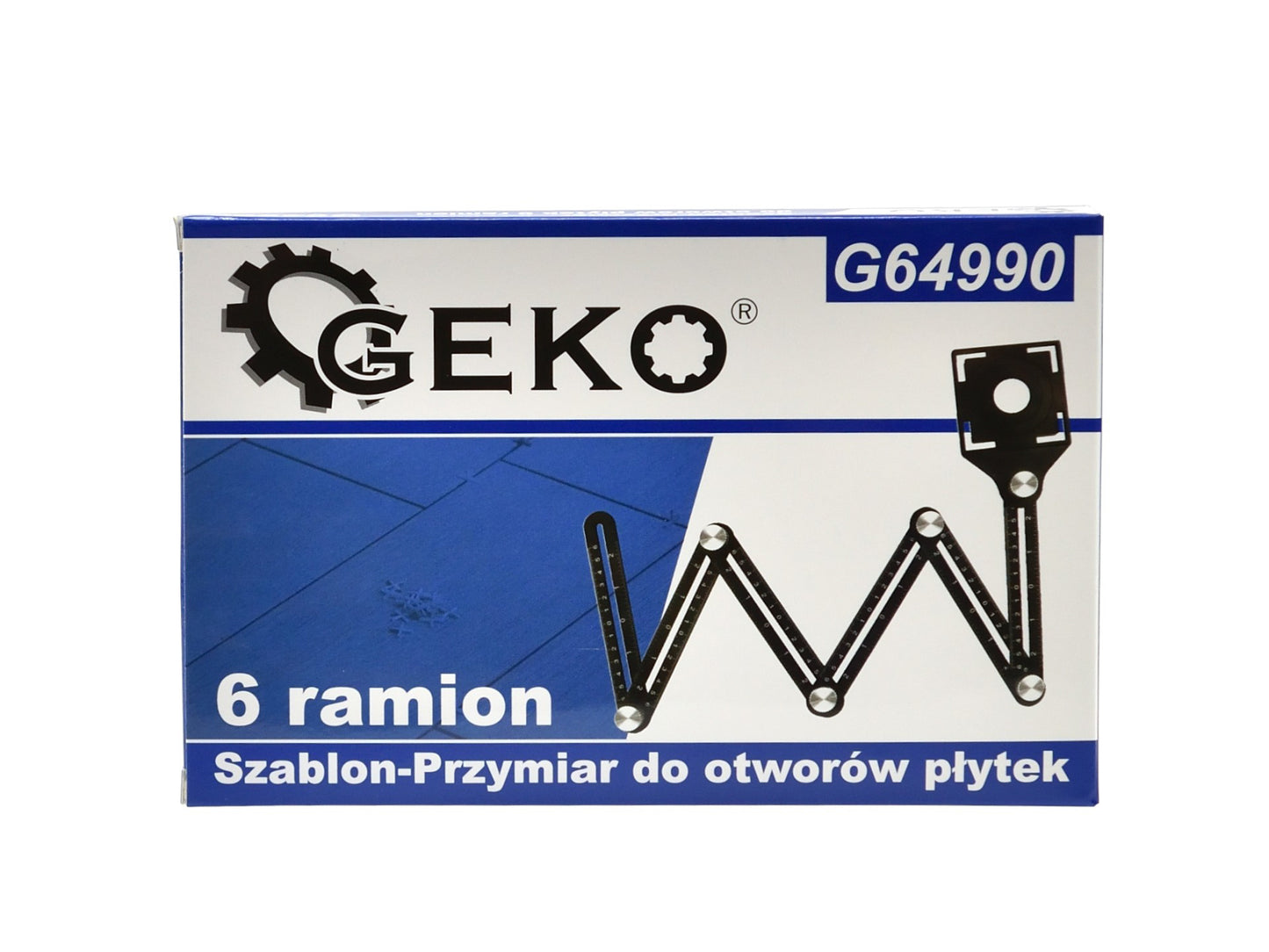 Sablon extensibil pentru gaurire, 6 brate, Geko, G64990