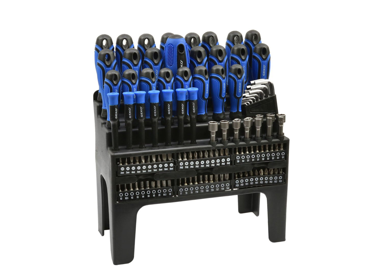 Set 122 surubelnite cu biti Geko G32007