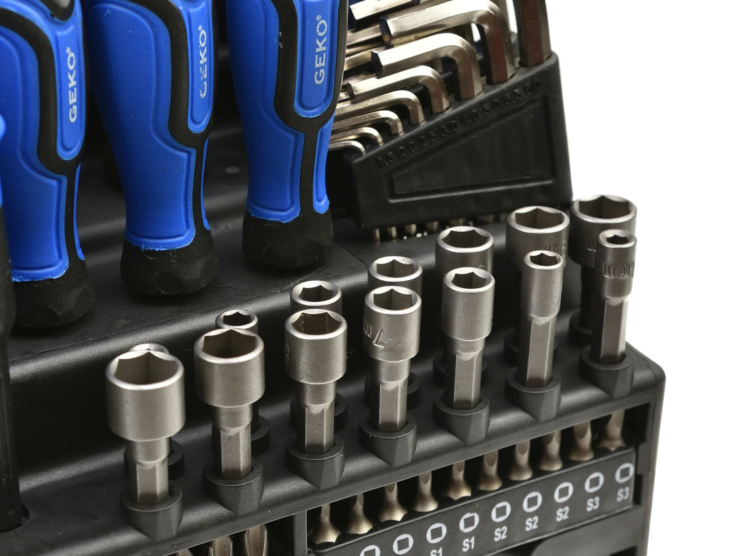 Set 122 surubelnite cu biti Geko G32007