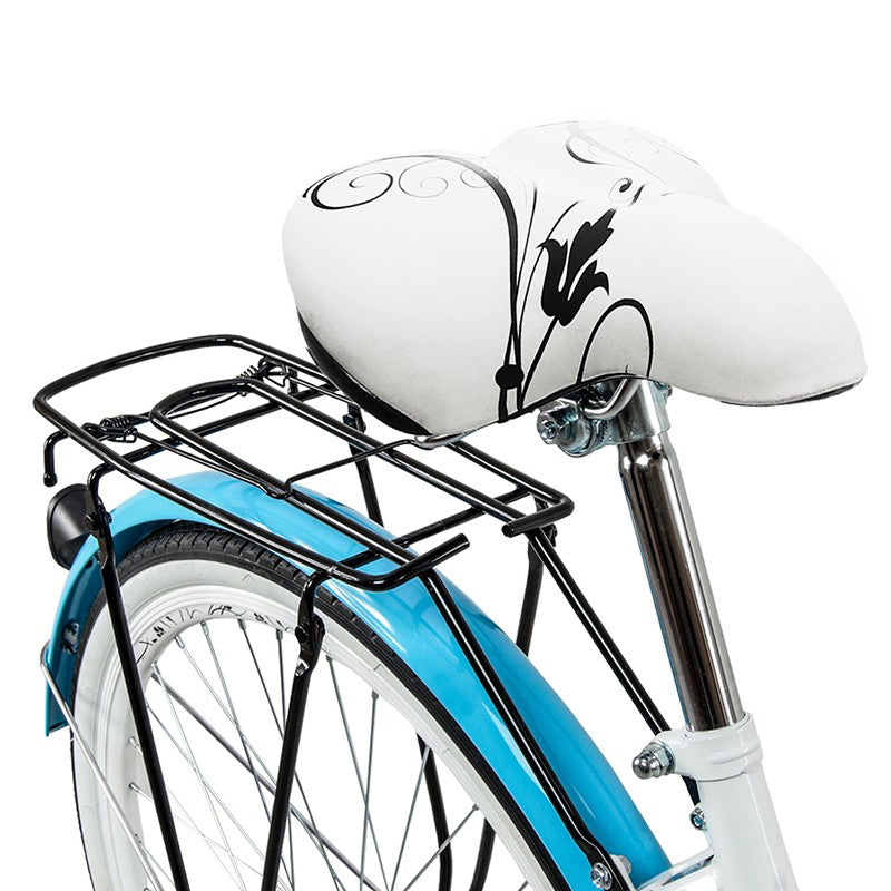 Bicicleta dama BLUE cu cos de cumparaturi si motive florale Maltrack 108873
