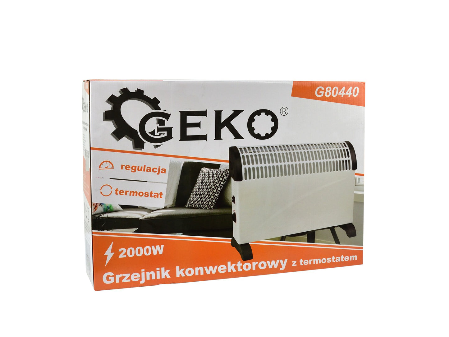 Incalzitor convector cu termostat 2000W, Geko G80440