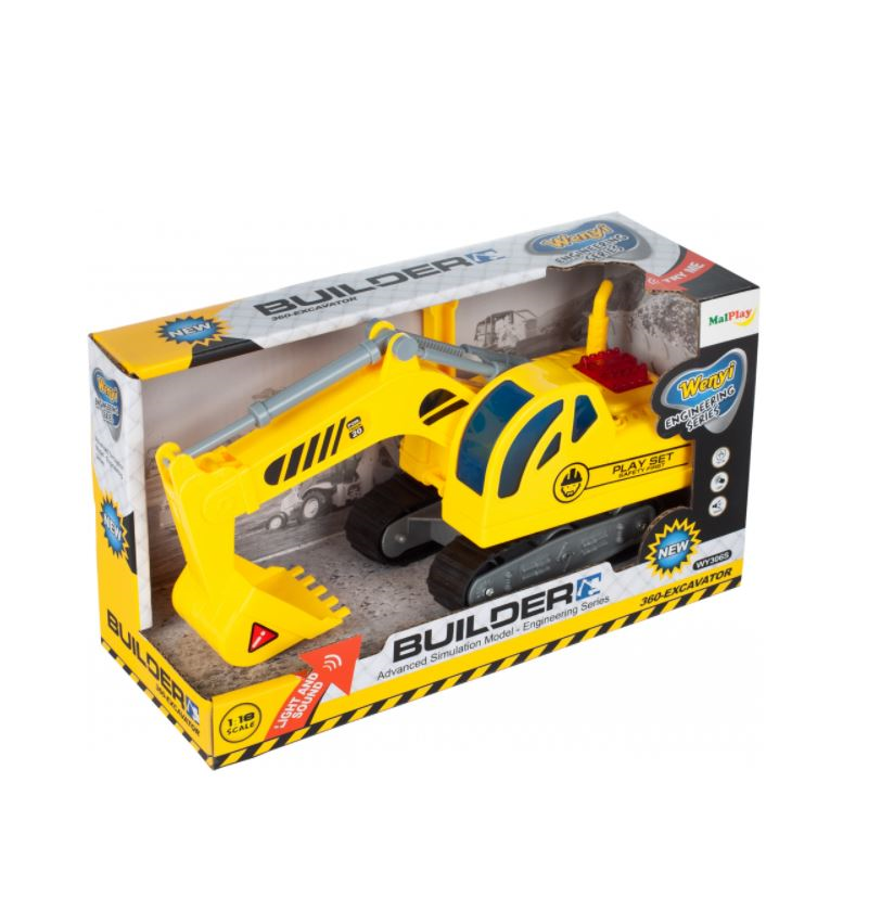 Excavator pe senile cu lumina si sunet, MalPlay 108668