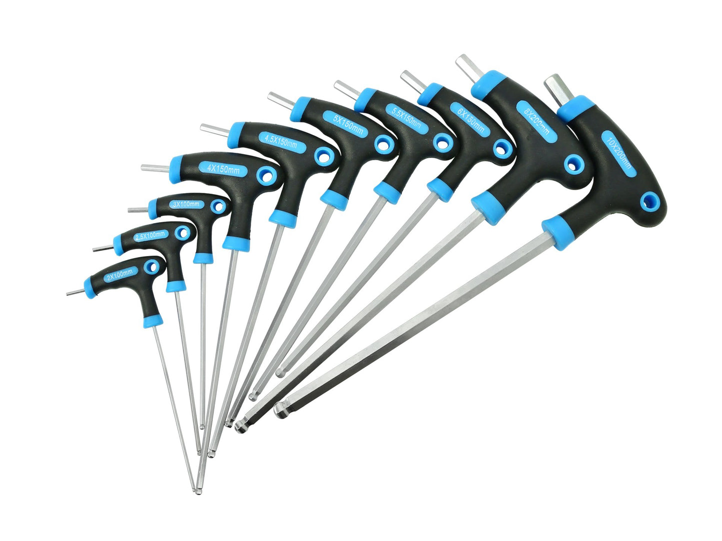 Set 10 surubelnite hexagonale tip T, 2-10 mm, Geko G30590