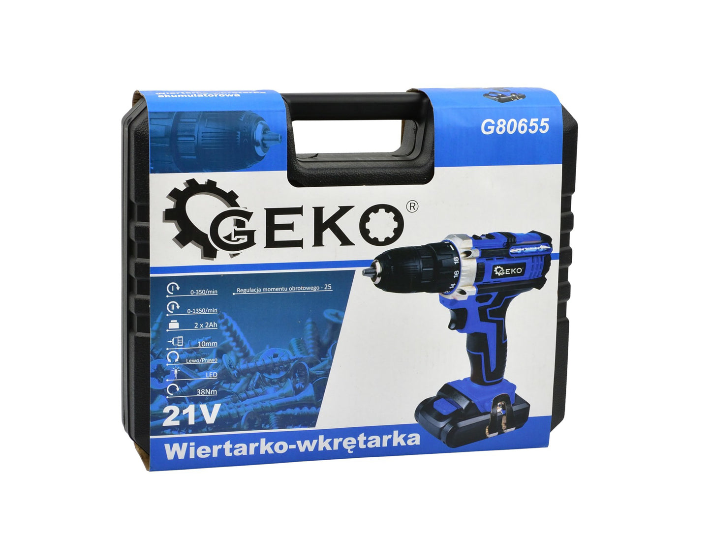 Autofiletanta cu doi acumulatori 21V, Geko G80655