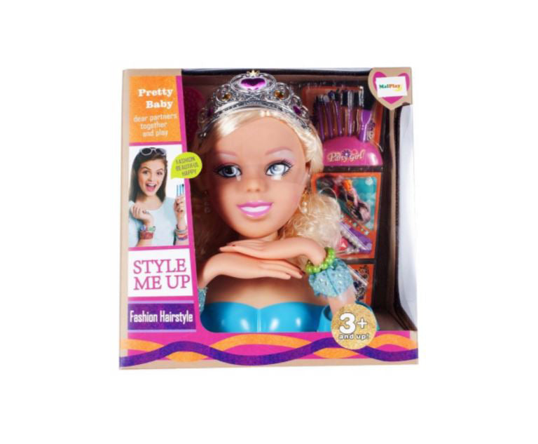 Cap de papusa pentru coafare, MalPlay 107905