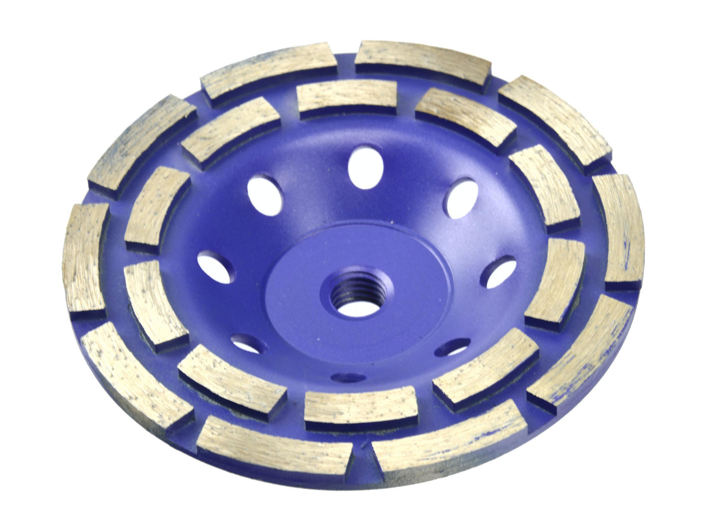 Disc diamantat dublu segmentat 125 mm pentru slefuit beton,marmura,granit,piatra,zidarie,tigla taiere uscata, Geko, G00376