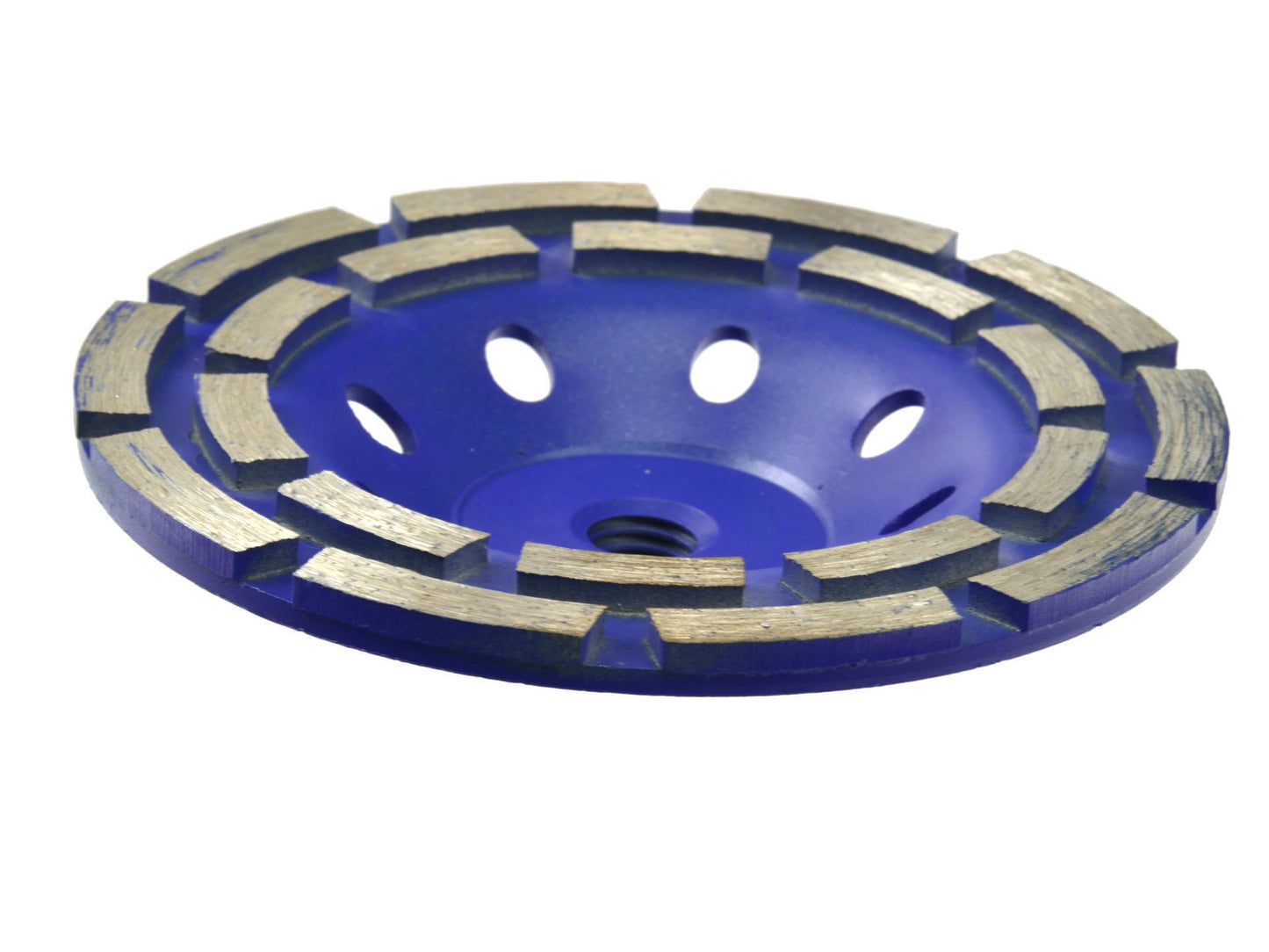 Disc diamantat dublu segmentat 125 mm pentru slefuit beton,marmura,granit,piatra,zidarie,tigla taiere uscata, Geko, G00376