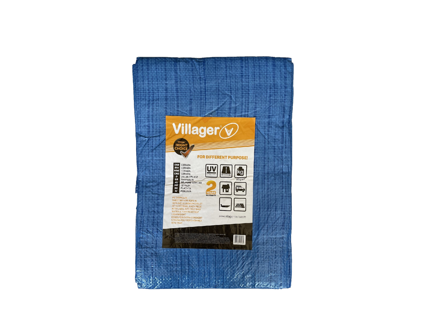 Prelata impermeabila albastra 4 x 6 80g, Villager VL007095