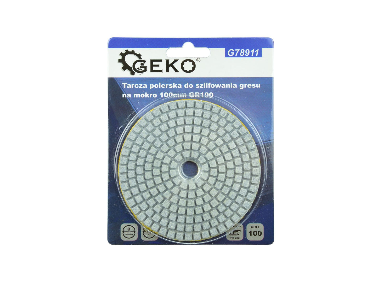 Disc diamantat pentru slefuirea umeda a gresiei, 100 mm, Geko G78911