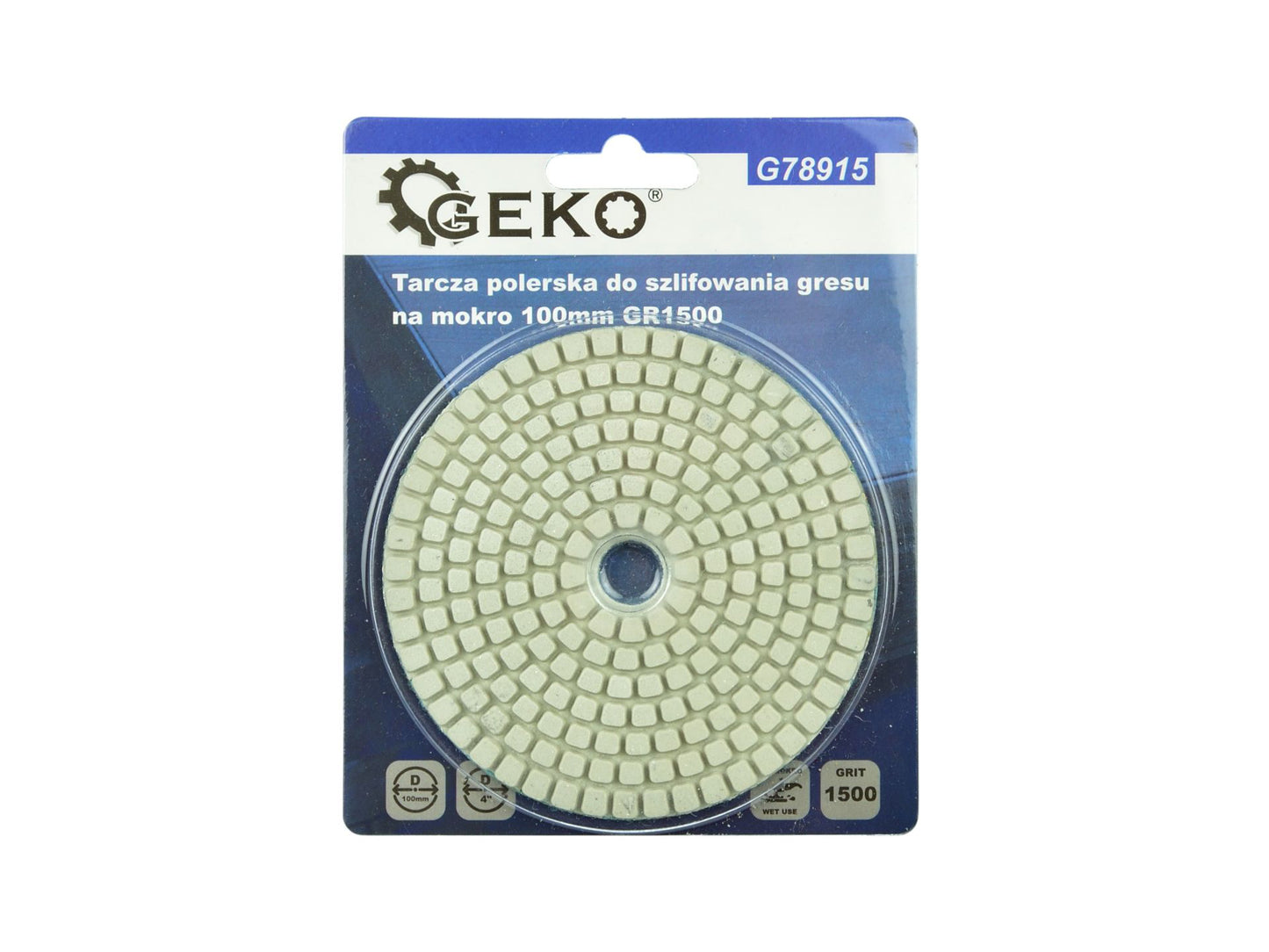 Disc diamantat pentru slefuirea umeda a gresiei, granulatie 1500, Geko G78915