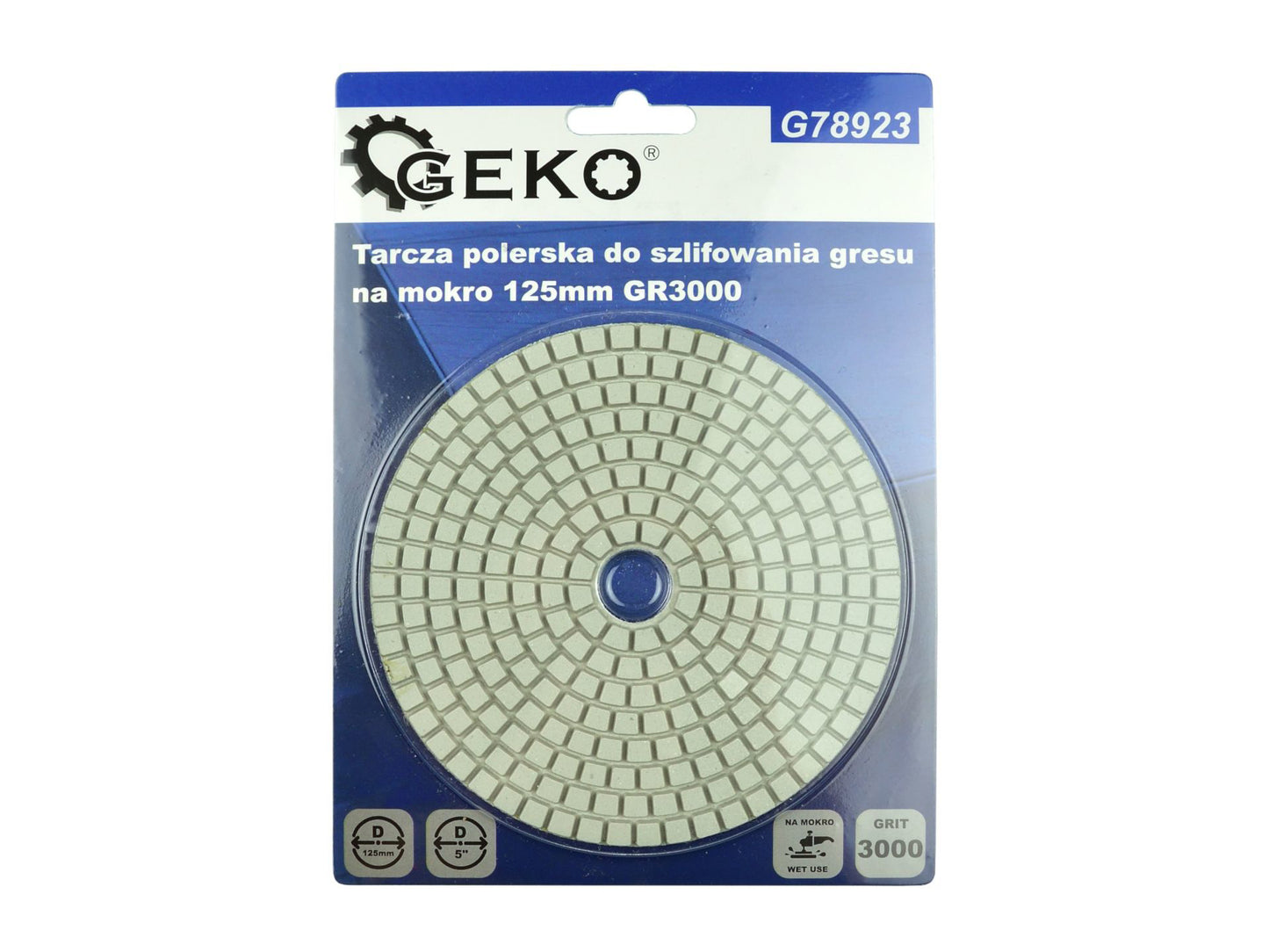 Disc pentru slefuirea umeda a placilor, 125 mm, granulatie 3000, Geko G78923