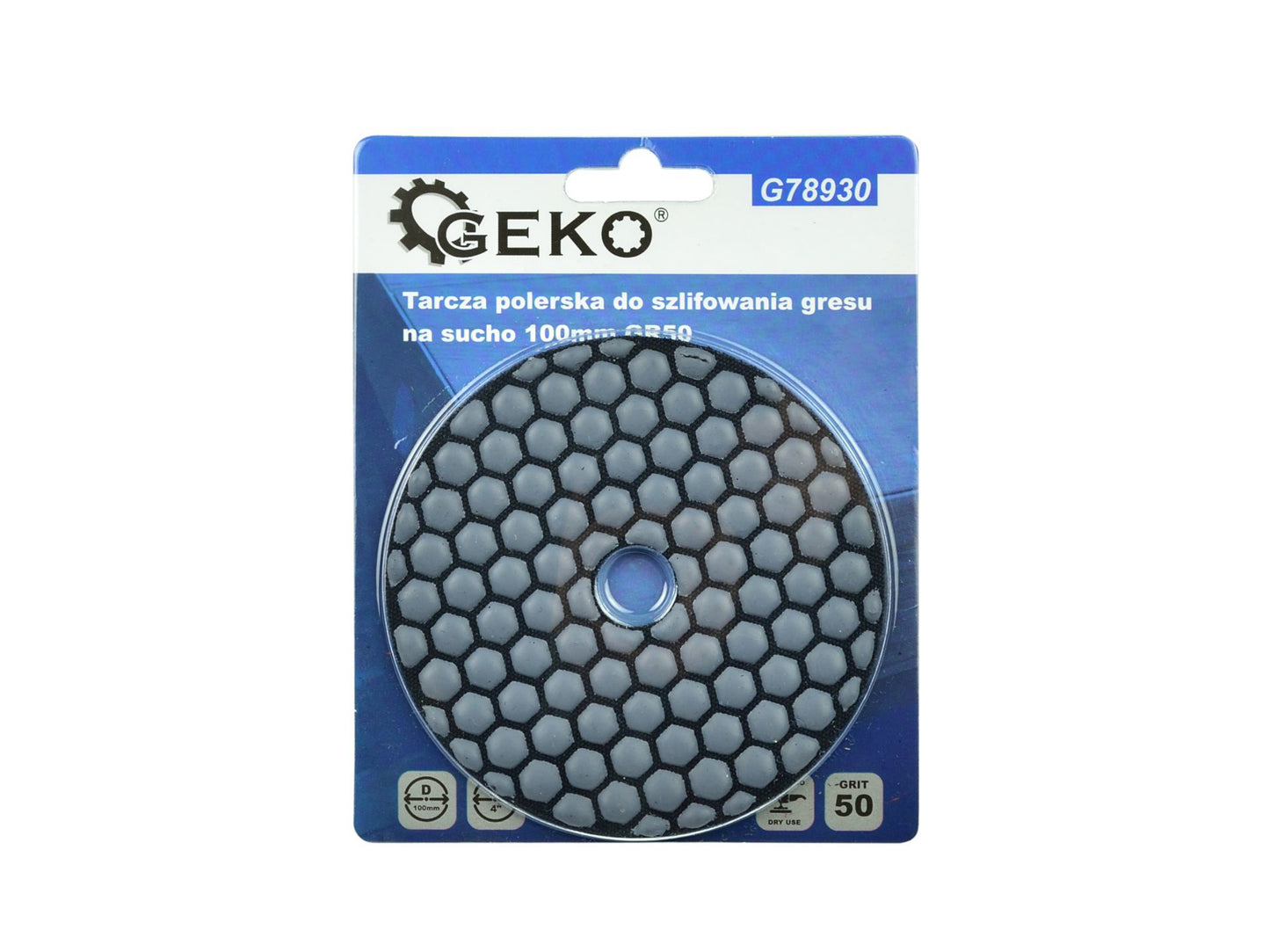 Disc pentru slefuirea uscata a gresiei, 100 mm, granulatie 50, Geko G78930