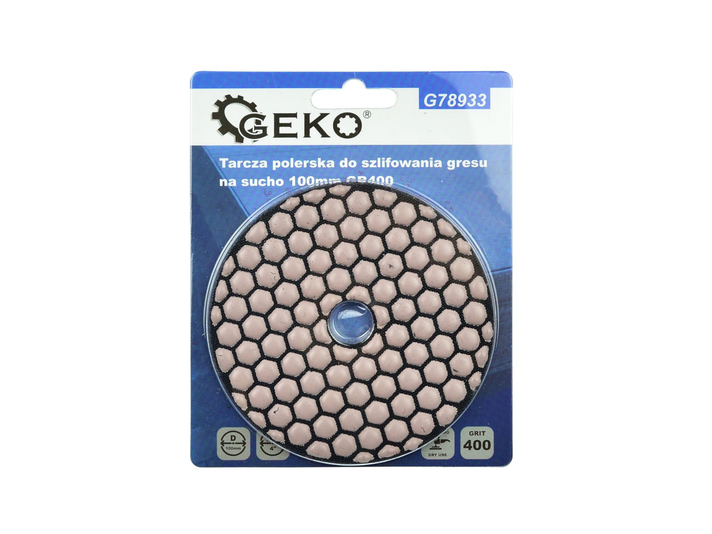 Disc pentru slefuirea uscata a gresiei, 100 mm, granulatie 400, Geko G78933