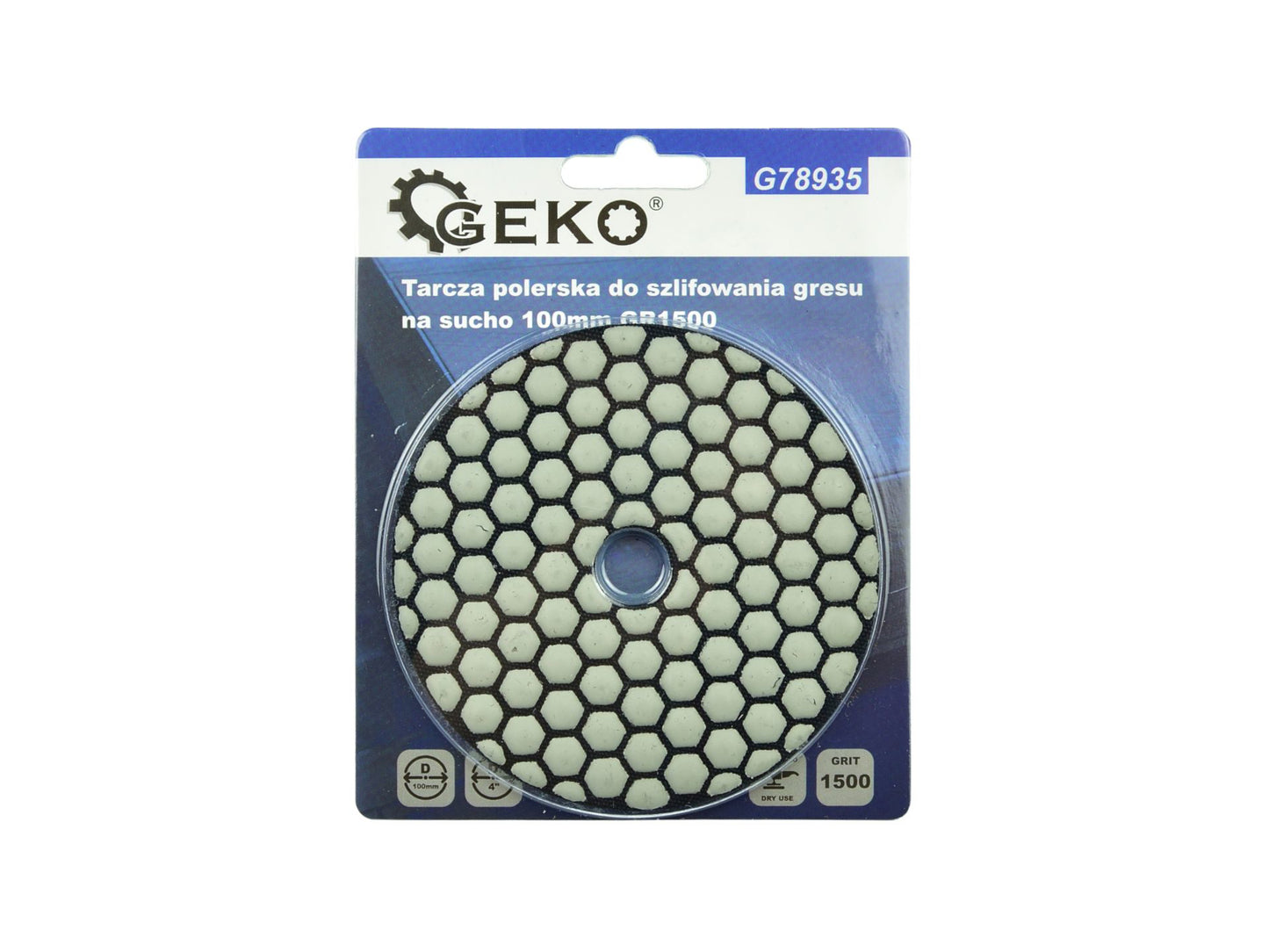 Disc pentru slefuirea uscata a gresiei, 100 mm, granulatie 1500, Geko G78935