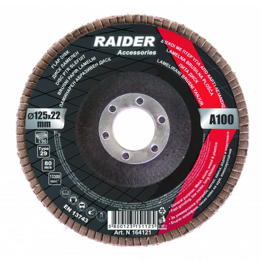 Disc pentru slefuit, 125 mm, A-150, Raider 164123