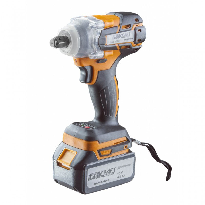Masina de insurubat cu impact pe acumulator BK-BCIW08, 320Nm 1/2 18V 4Ah, Baukraft 030607