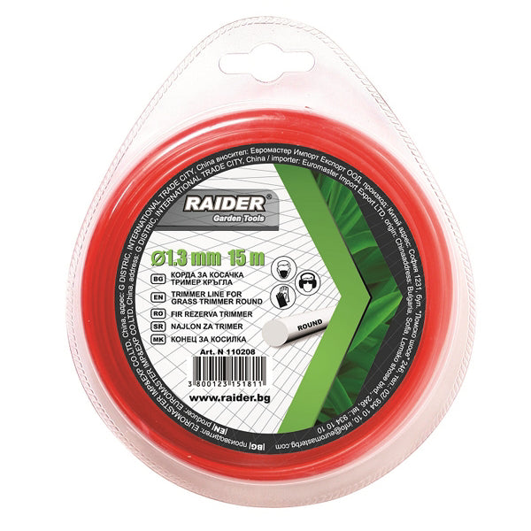 Rezerva fir trimmer 1.30mm x 15m, Raider 110208