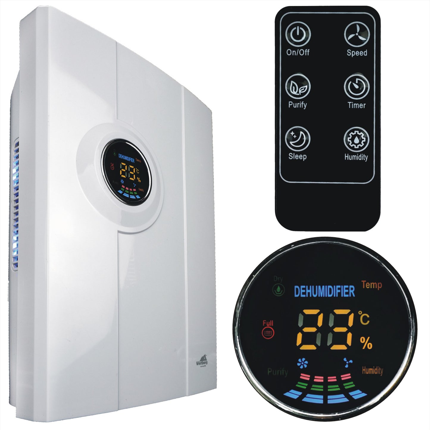 Dezumidificator Wertberg OP 3.02 cu functie de purificare a aerului, Harder HD0070