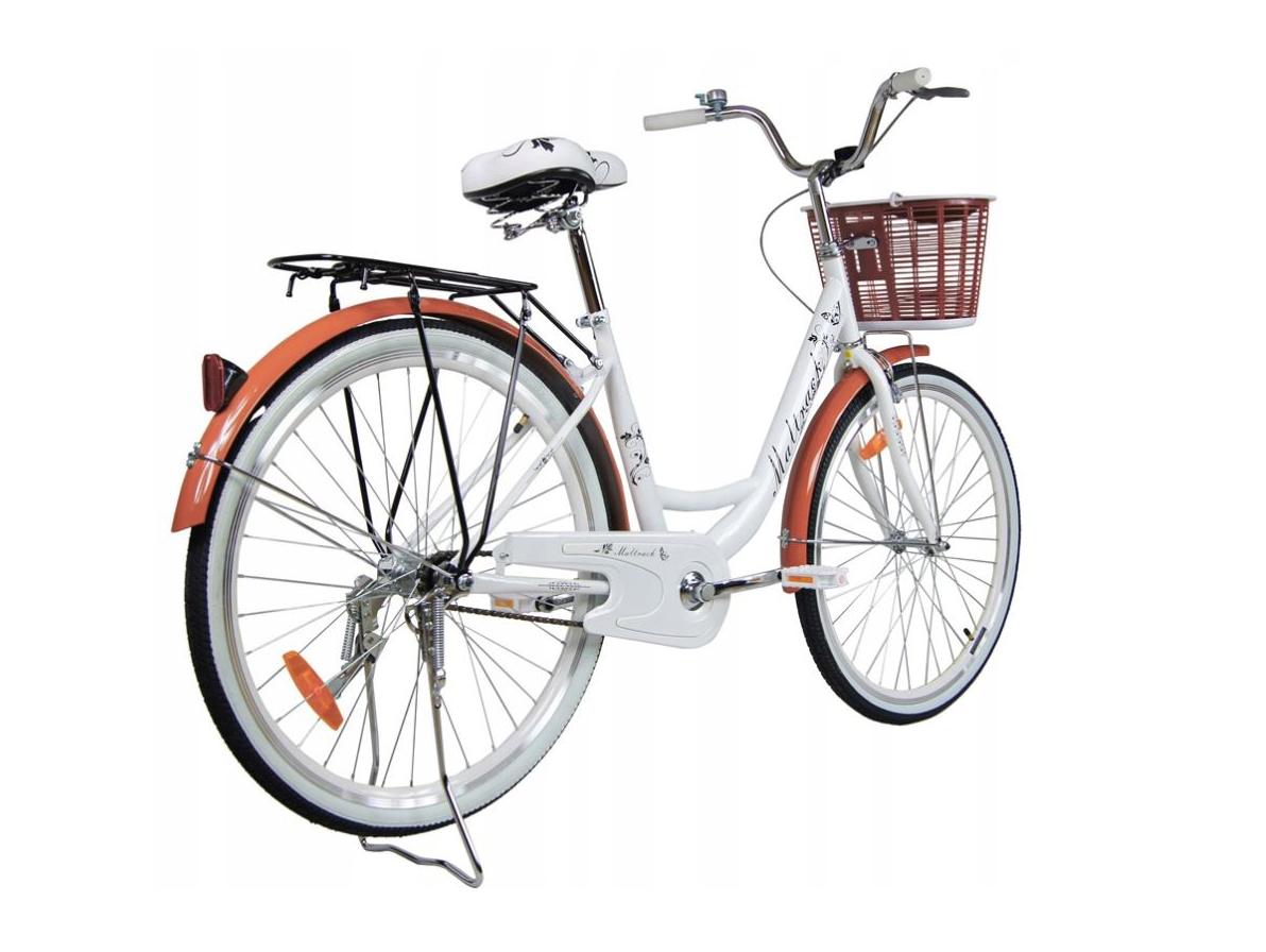 Bicicleta de oras Classic cu cos, 26", Alb, Maltrack 109173