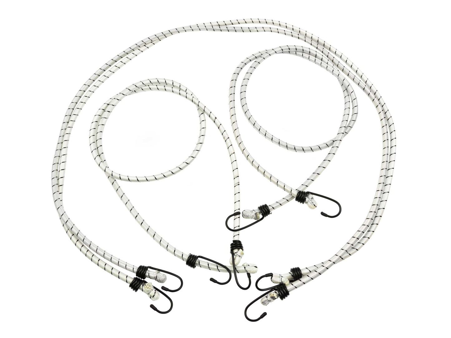 Set 4 coarde elastice pentru fixarea bagajelor, 10 mm x 150 cm, Geko G02396