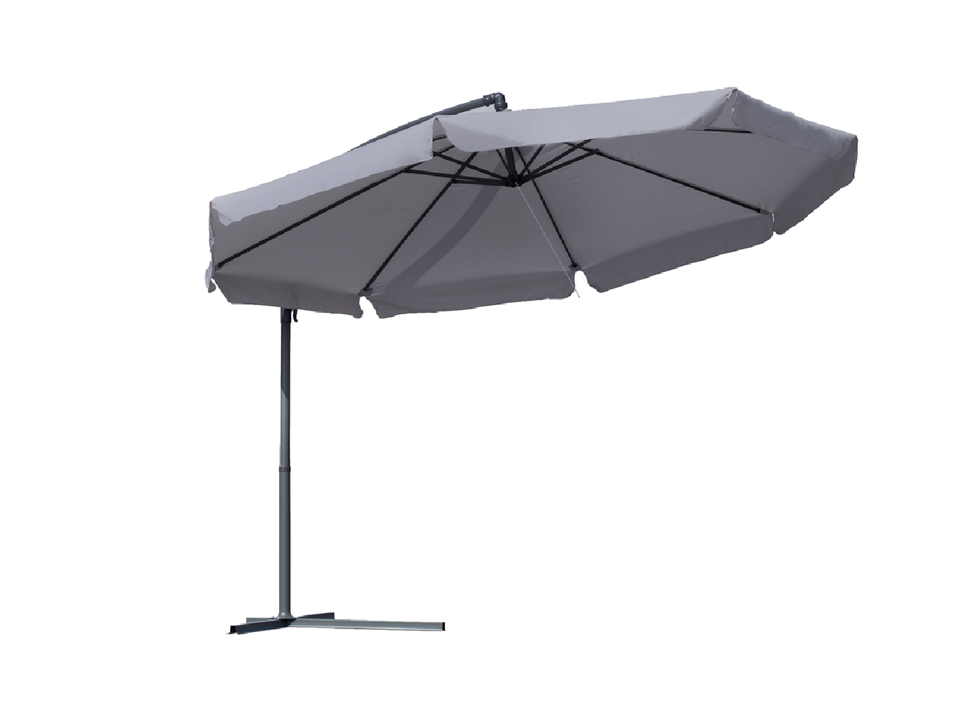 Umbrela pliabila de gradina, gri, 3.5 m, MalTec 109080