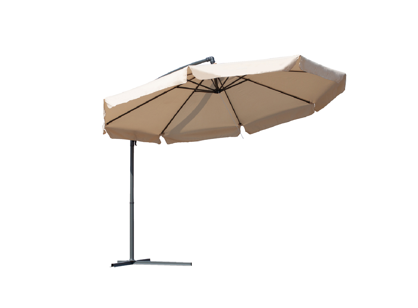 Umbrela pliabila de gradina, bej, 3.5 m, MalTec 109074