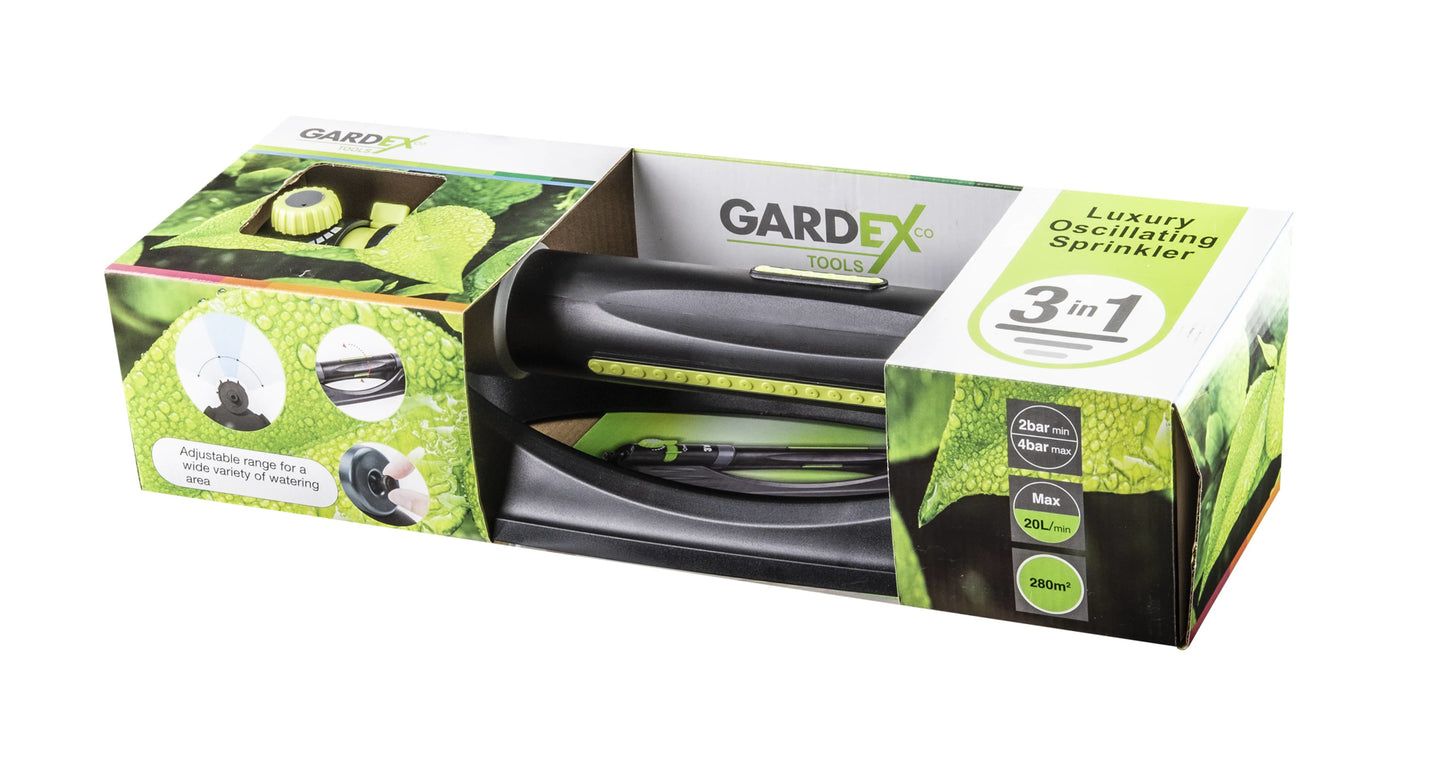 Aspersor oscilant 3 in 1 cu control debit, Gardex 405200
