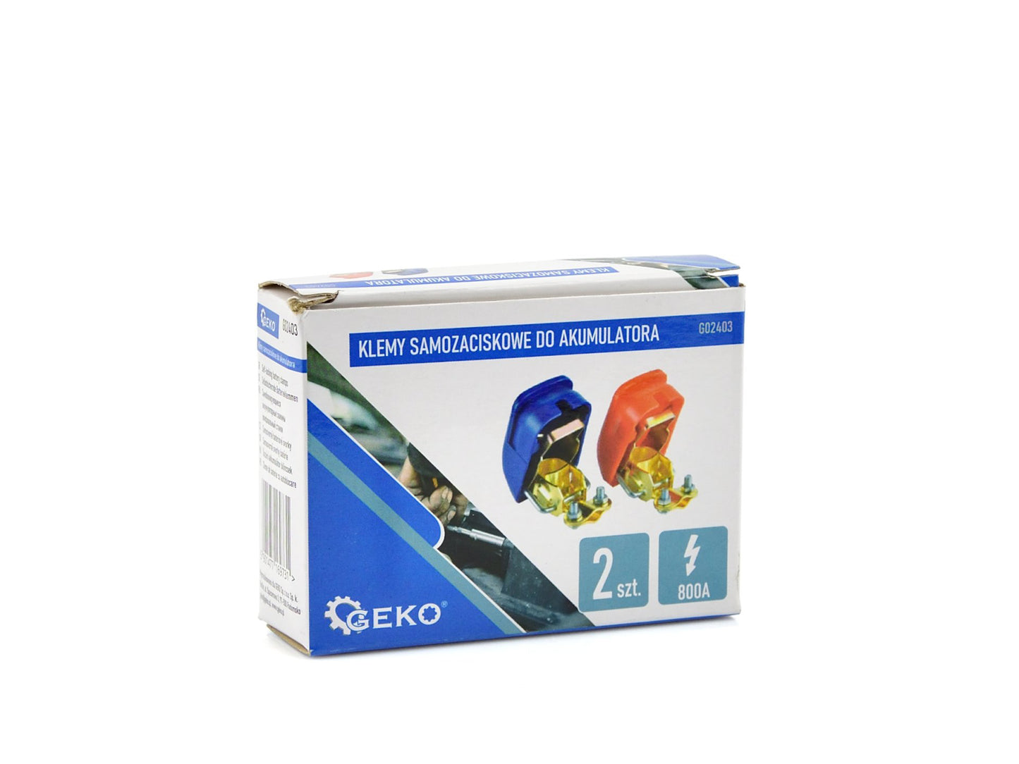Set borne baterie cu protectie, 800A, 2 elemente, Geko G02403
