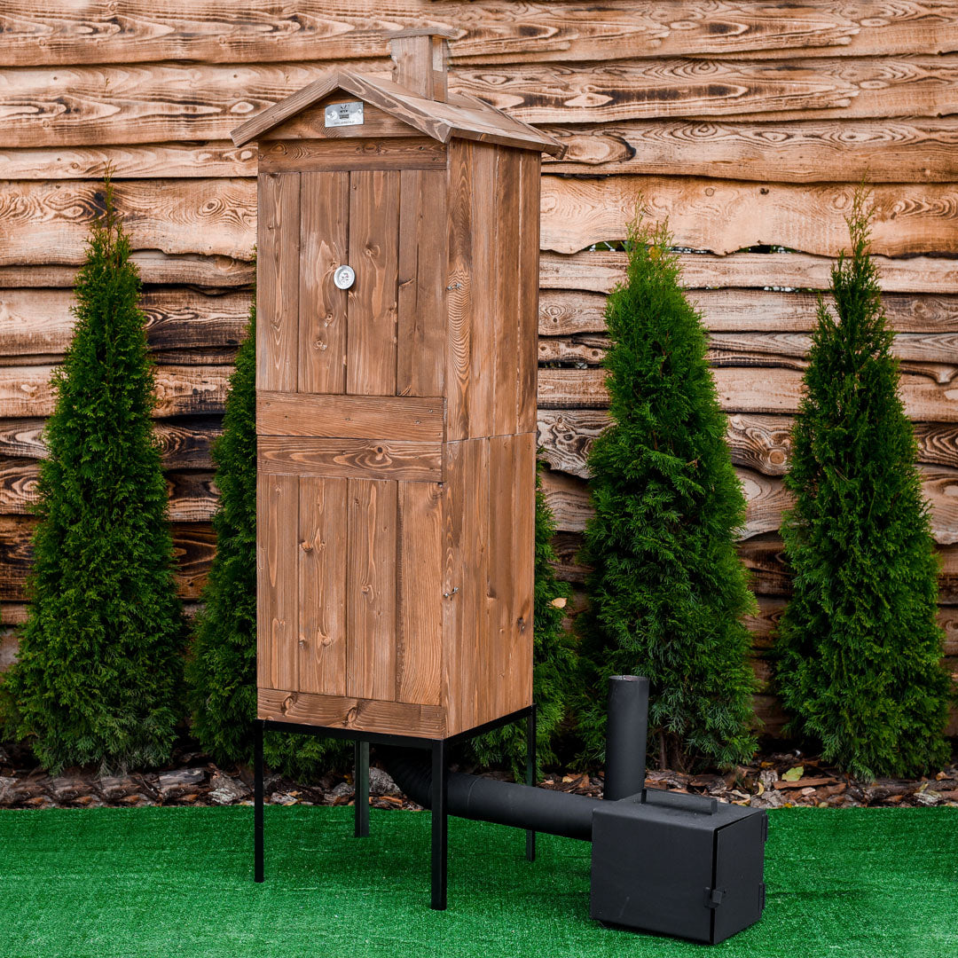 Afumatoare cu camera dubla din lemn de molid, 70 cm, impregnare 5073, Pan Kornik PC1004