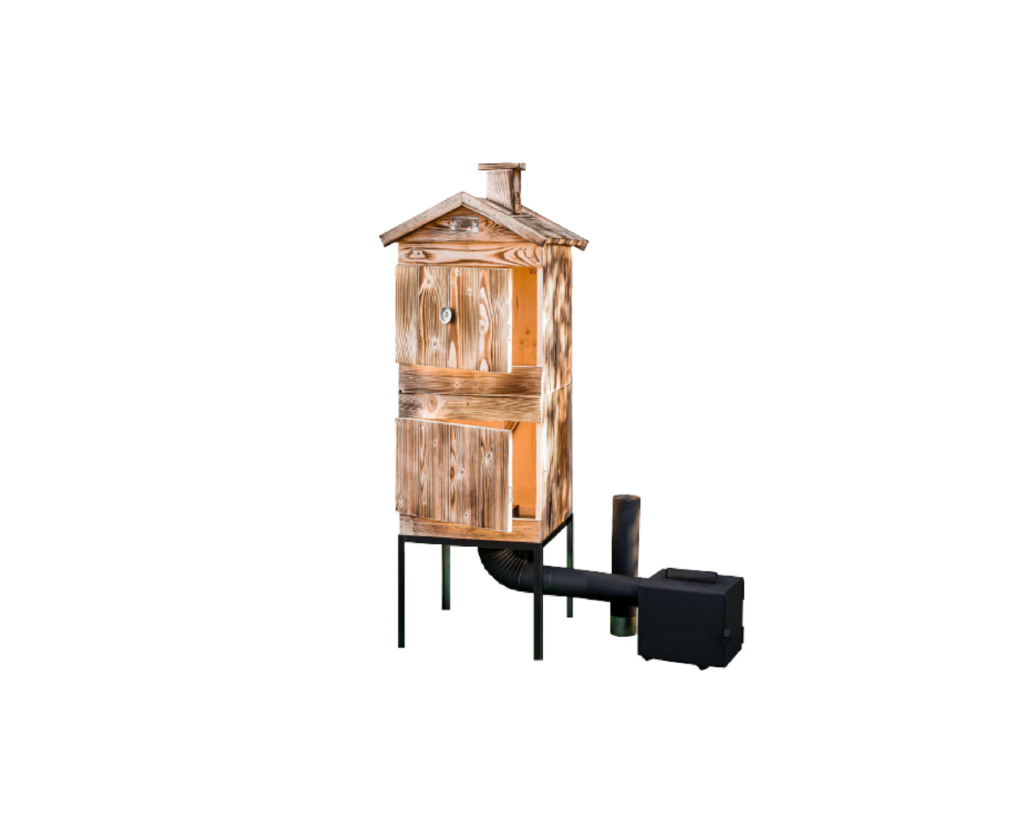 Afumatoare cu camera dubla din lemn de arin, maro, 70 cm, Pan Kornik PC2002