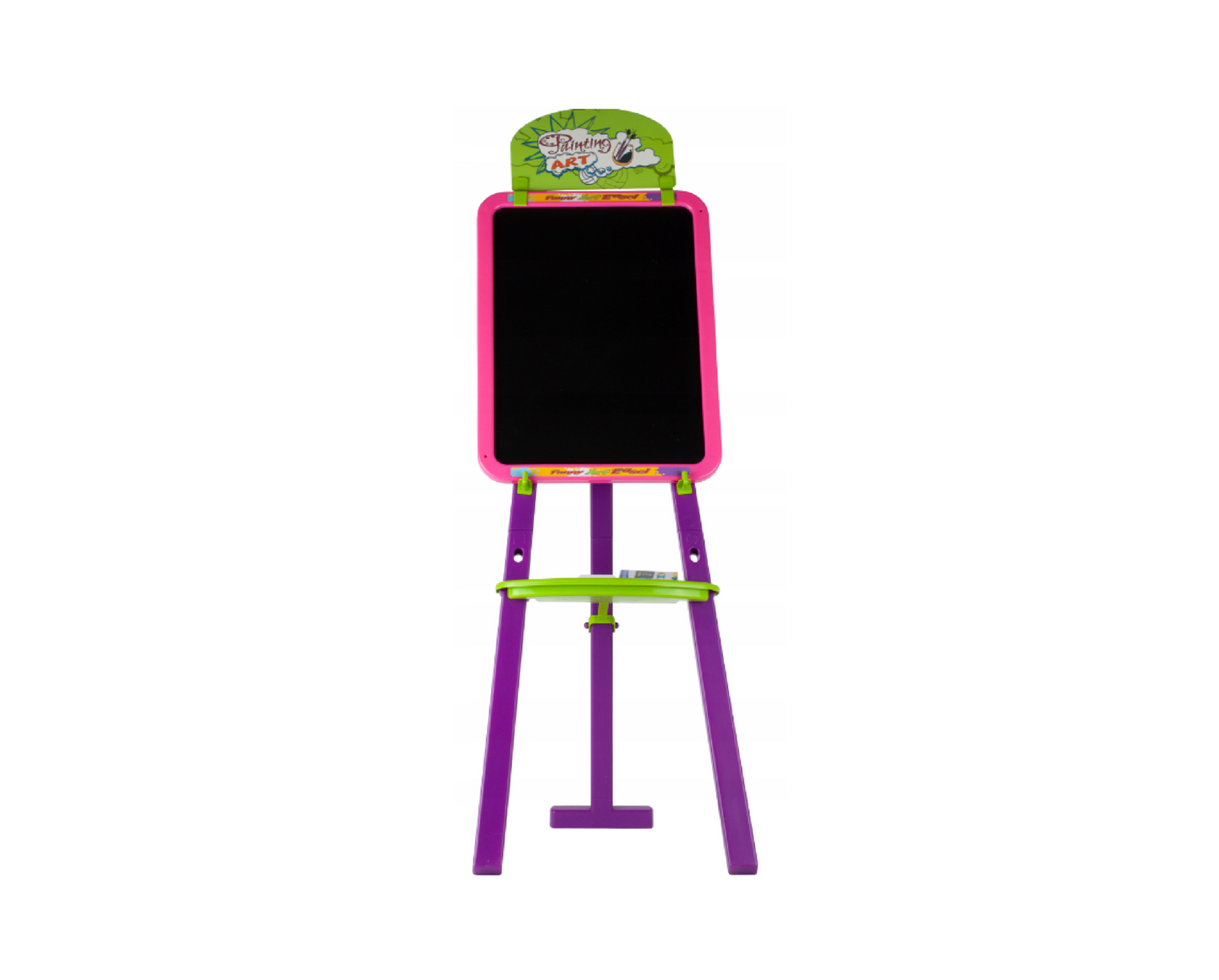 Set tabla 2 in 1, creta, markere, litere si cifre magnetice, burete, MalPlay 108403