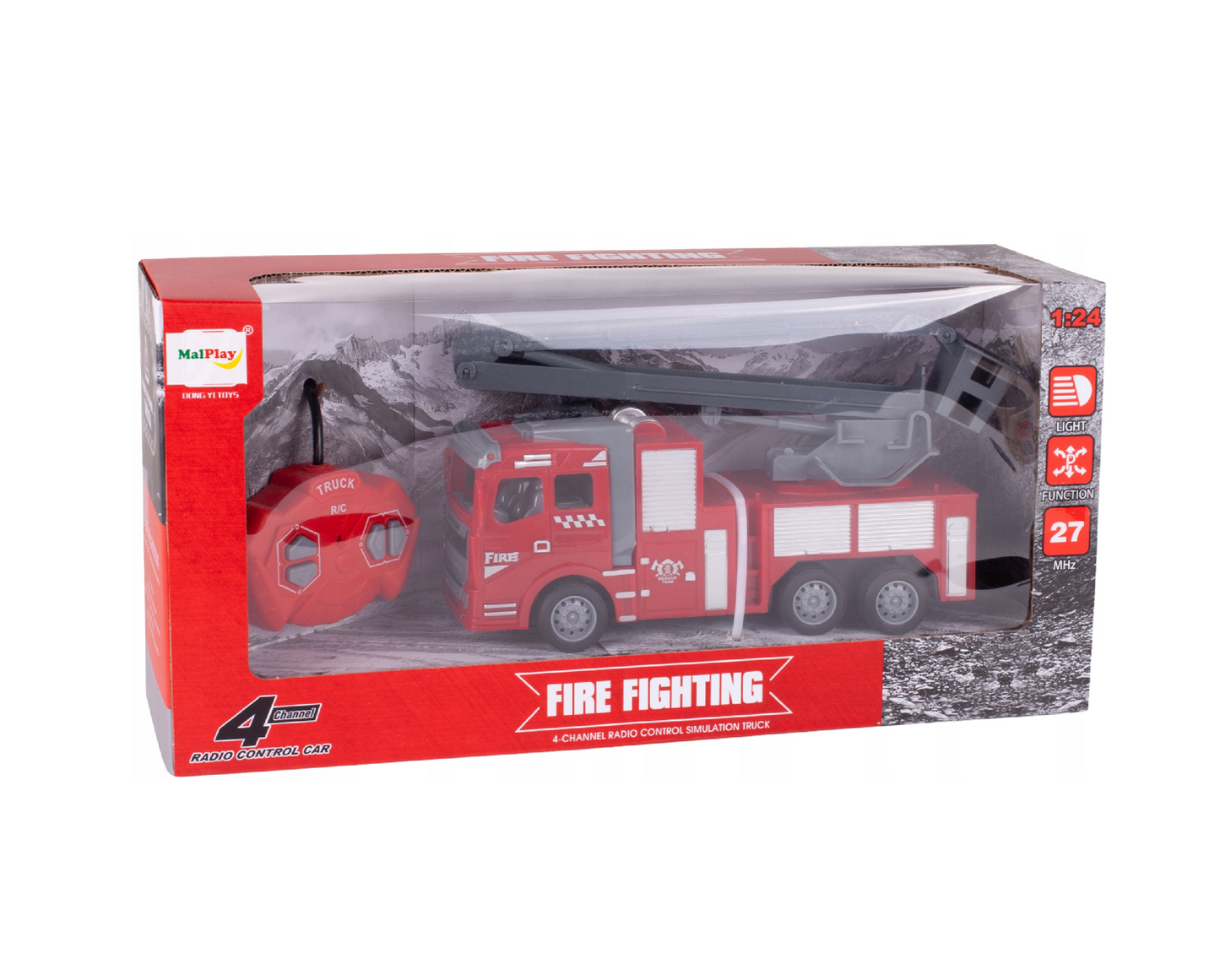 Masina de pompieri cu telecomanda 1:24, 39 cm, MalPlay 109364