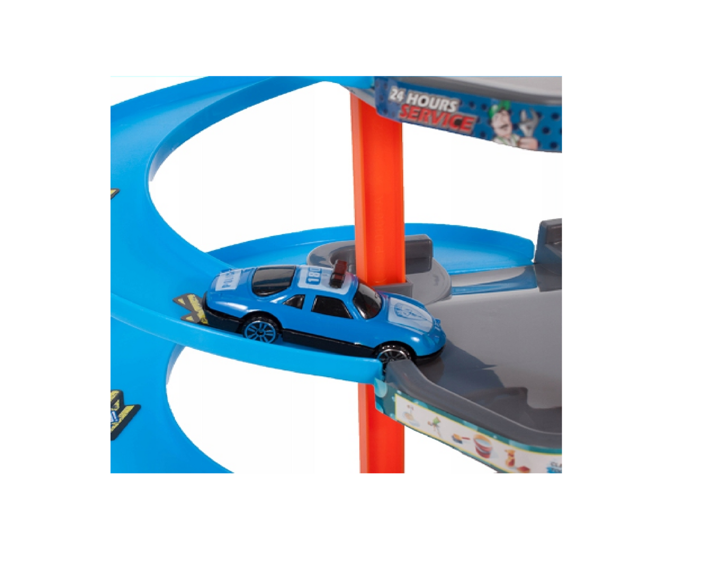 Set parcare multietajata cu 2 masinute, MalPlay 105907