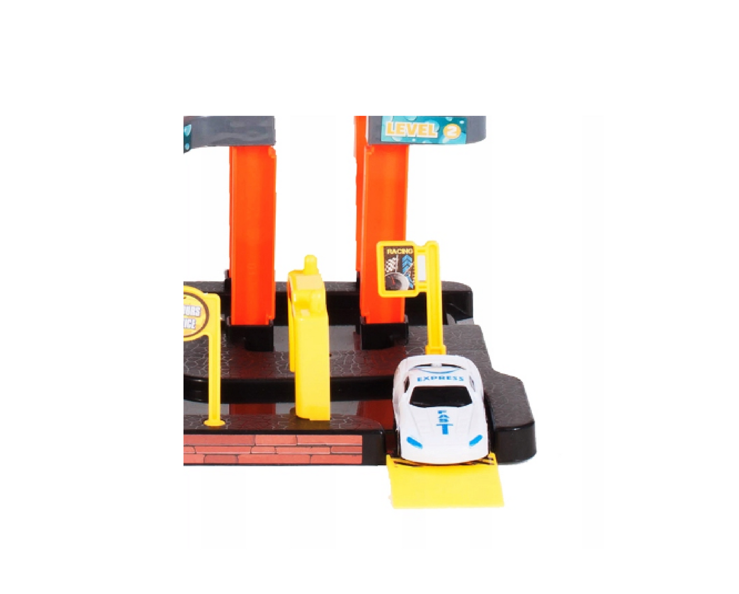 Set parcare multietajata cu 2 masinute, MalPlay 105907