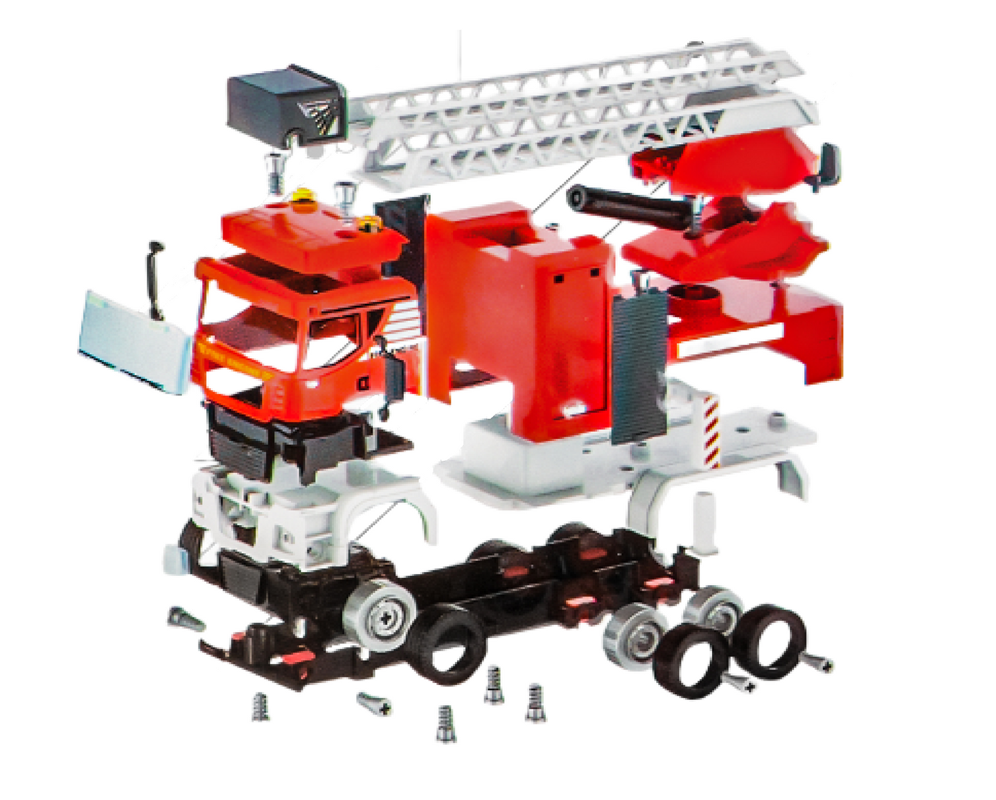 Set asamblare masina de pompieri, 95 elemente, MalPlay 109723