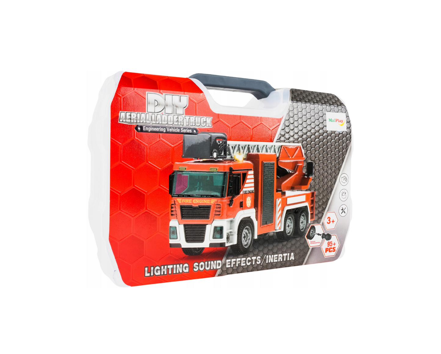 Set asamblare masina de pompieri, 95 elemente, MalPlay 109723