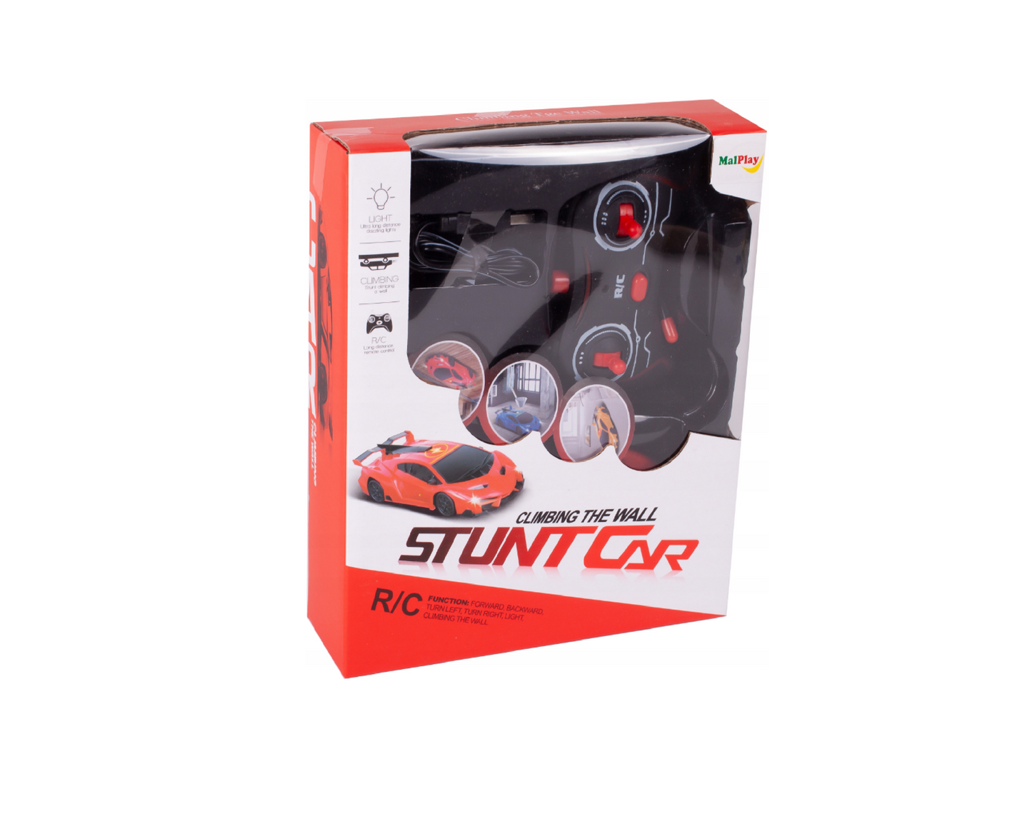 Masina de cascadorii care urca pe pereti, 16 cm, MalPlay 109395