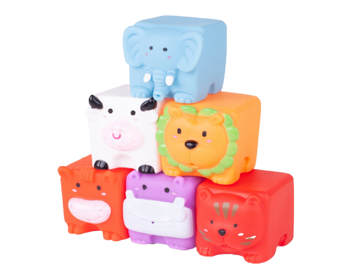 Set blocuri senzoriale moi animale, 6 elemente, MalPlay 109220